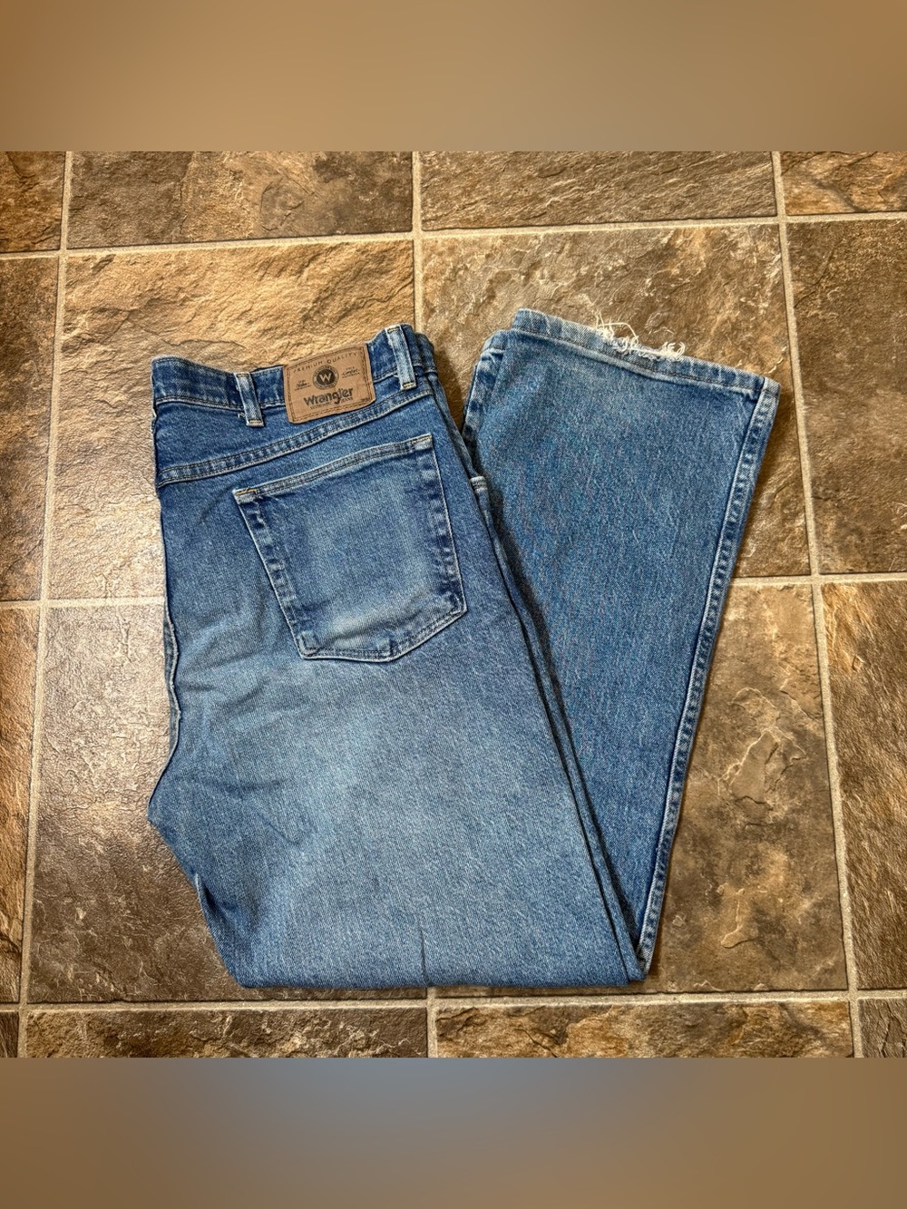 Wrangler Authentics Jeans Men 36x29 Blue Regular Fit Straight Comfort Flex Waist